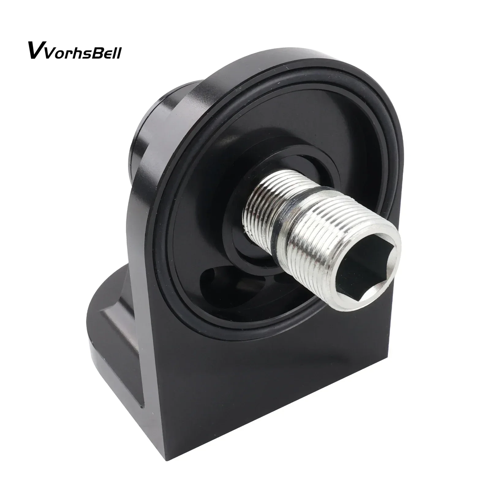 Black Aluminum 90-Degree Oil Filter Relocation Adapter for Honda Civic (EG, EK) with K, B, D, H, F Series Engines