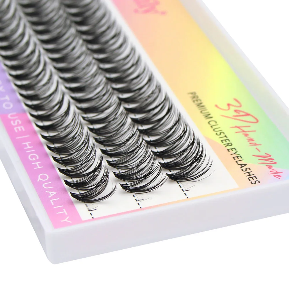 Moonlily Premium Seiden-Wimpernverlängerungen Hochwertige Natürliche Lange 3D-Volumen-Effekt Faux Cluster Einzelne Make-up-Wimpern – Detail 8