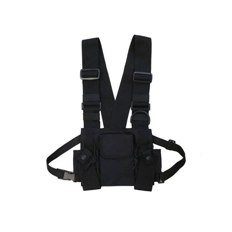 Ham Radio Hip Hop Front Pack West Wist Pouch Holster Vest Men Tactical Chest Rig Bag for Wouxun Baofeng UV-5R UV-82 bf-888S