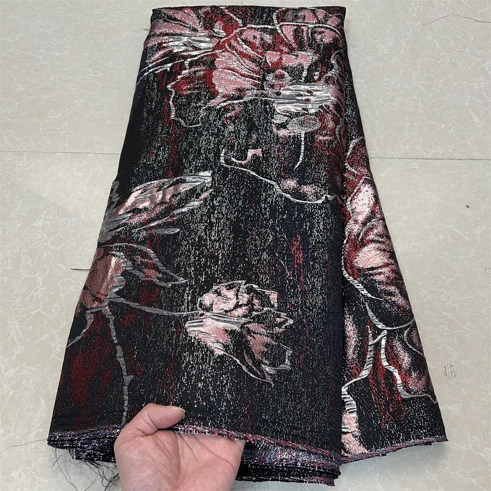 African Nigerian Tulle Lace Fabric, Jacquard Organza Dress, Embroidery Guipure, Party Prom, High Quality, Latest, 5Yard, HD100