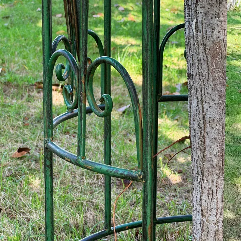 Order old outdoor wrought iron fence full circle fence climbing vine frame courtyard garden rose plant flower stand