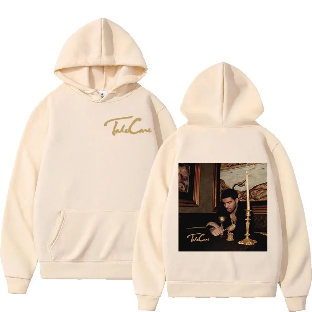 Hot Rapper Drake Album Take Care Graphic Hoodie Unisex Trend Hip Hop Hooded Sweatshirts Casual Fashion Loose Hoodies Streetwear