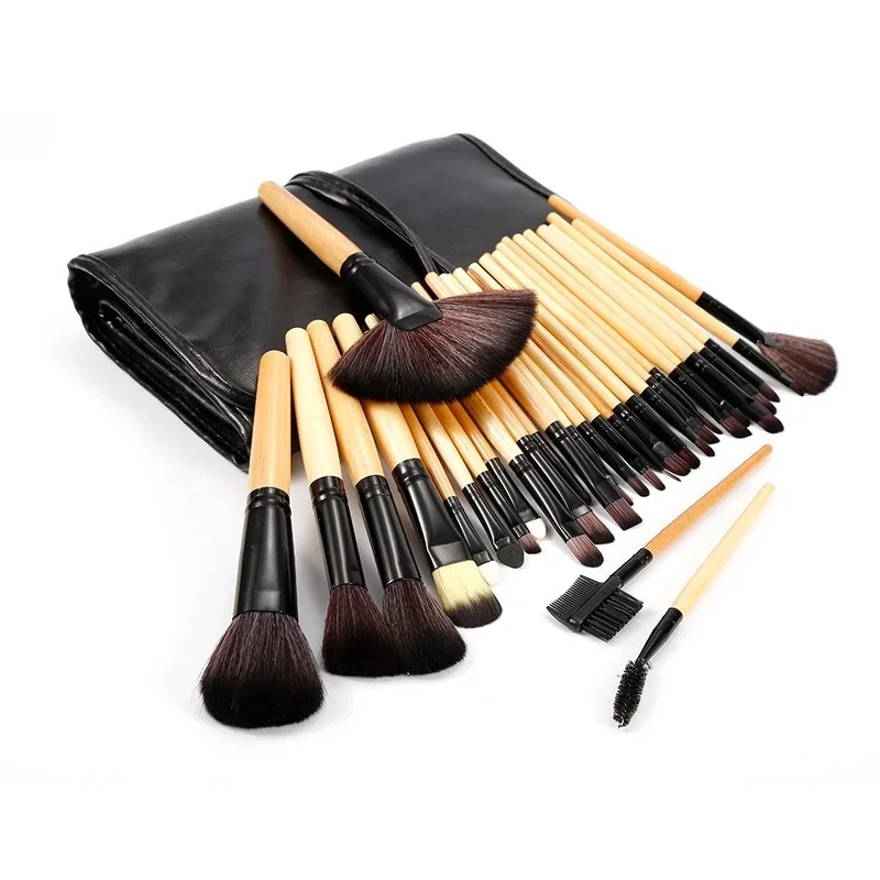 32PCS Cosmetics Make up Tool Make Up Brushes Pencil Contour Foundation Powder Eyeshadow Lip Blush Brushes with Bag