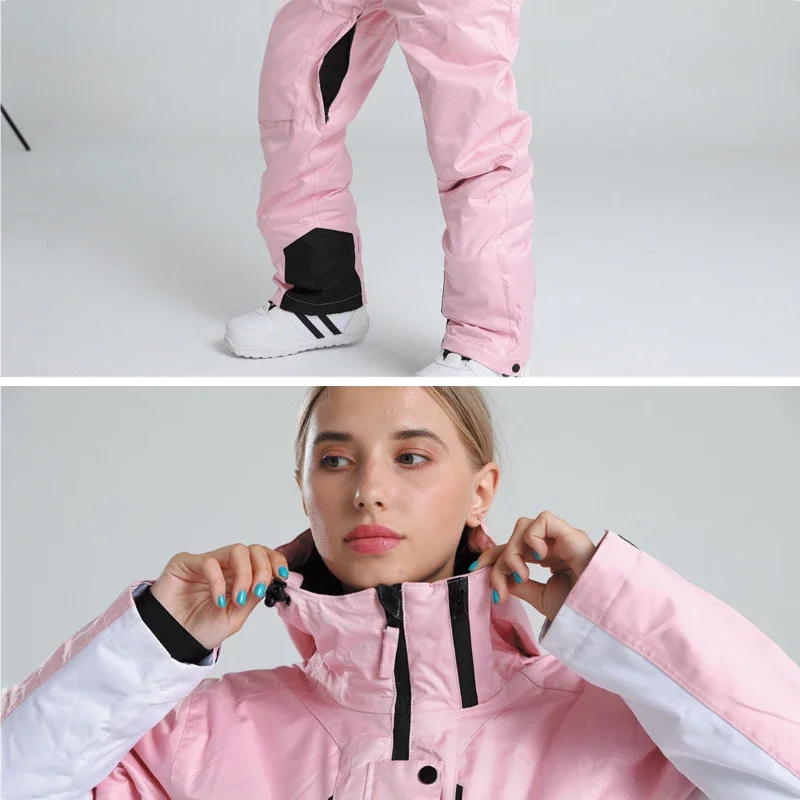 Sport Female Snowsuit Hooded Men Snowboarding One Piece Suit Waterproof Women Ski Jumpsuit Mountain Descent Man Overall Cltothes