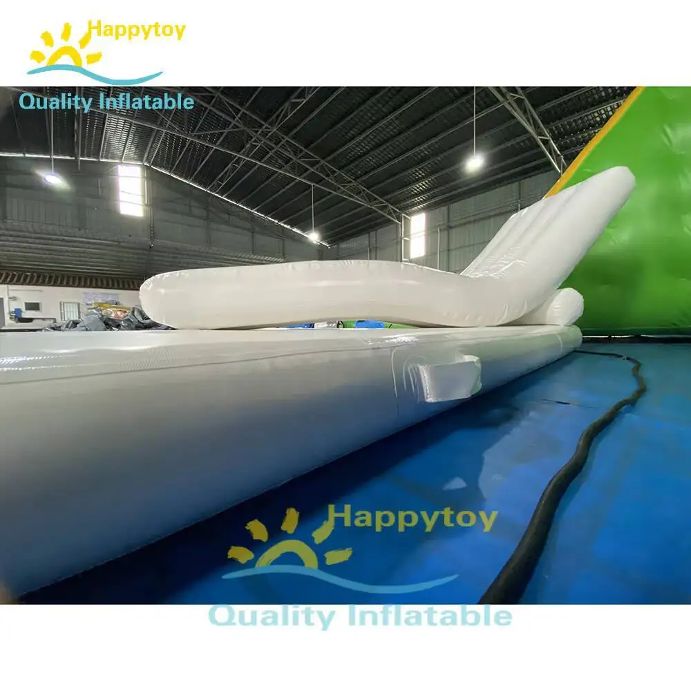 Piscina inflável retangular flutuante da piscina inflável do lago do mar do PVC com rede preta