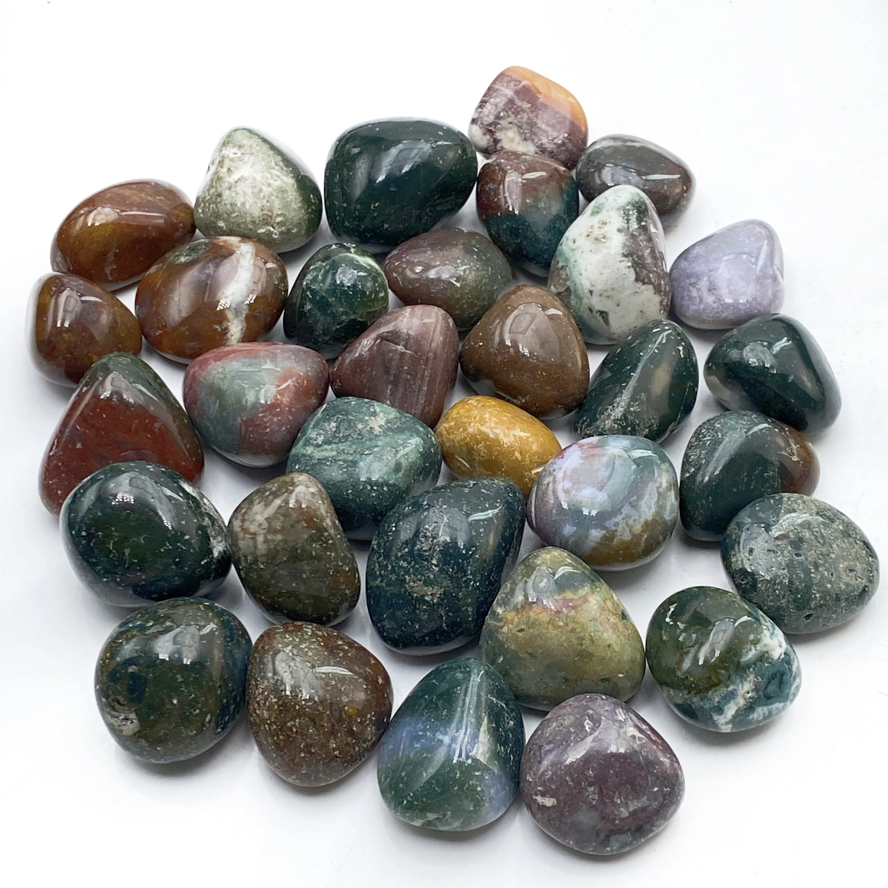 5 قطع عشوائية عالية الجودة المحيط جاسبر تراجع الديكور الحجر الخام الكريستال الطبيعي، هدية عيد ميلاد، زخرفة المشهد. #4