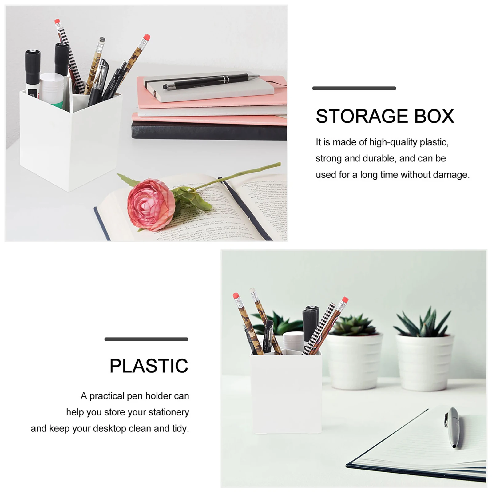 

Pen Storage Box Desktop Container Creative Make-up Brush Holder Makeup Pencil Holders for