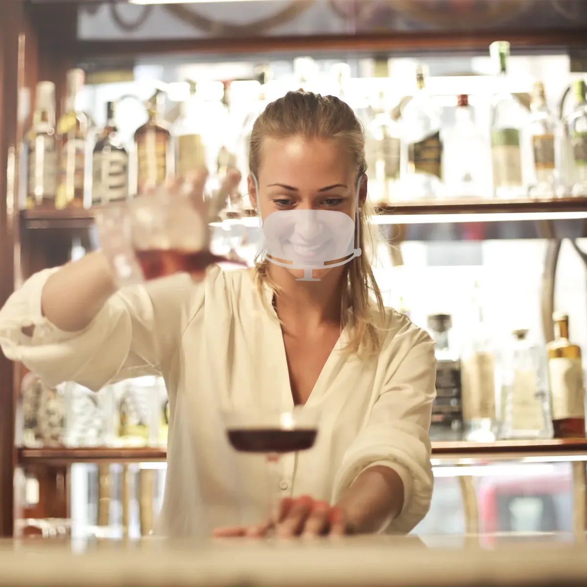 

10 шт. пластиковых прозрачных масок для рта, многоразовые, легкие, с защитой от запотевания, для ресторанов, отелей, кейтеринга, для обеспечения безопасности