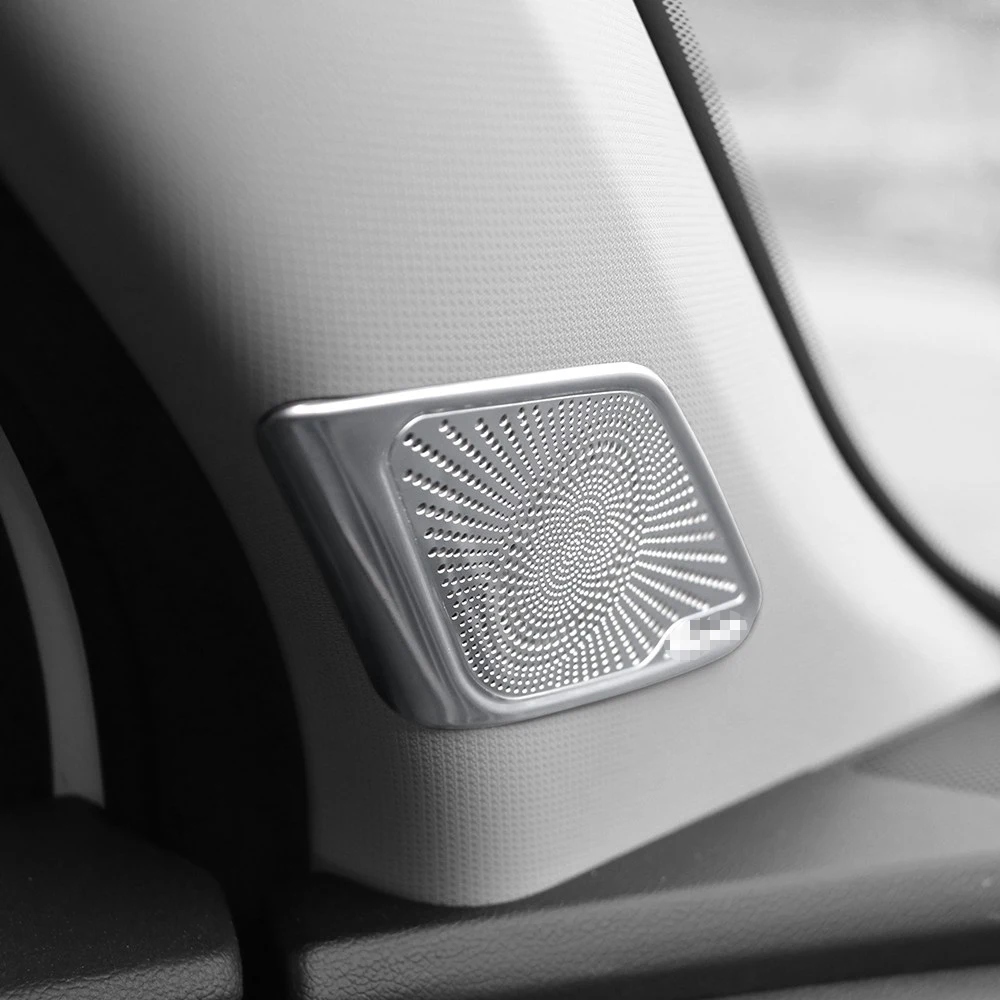 

Крышки твитера на дверь автомобиля, декоративные наклейки для динамиков, серебристый материал из нержавеющей стали для Kia Sorento MQ4 2021 2022 2023