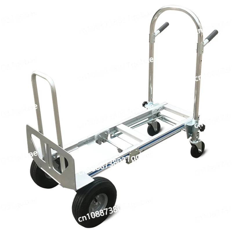 Aluminum Alloy Delivery Trolley Cart Hand Truck Folding Dolly Portable Luggage Shopping Cart