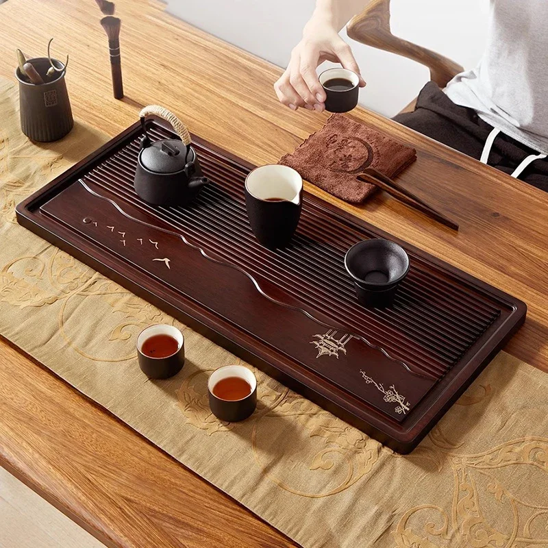 

Rectangle Cafeteria Tea Tray Serving Decorative Rolling Table Tea Tray Ceremony Breakfast Tableware Coffee Bandejas Teaware