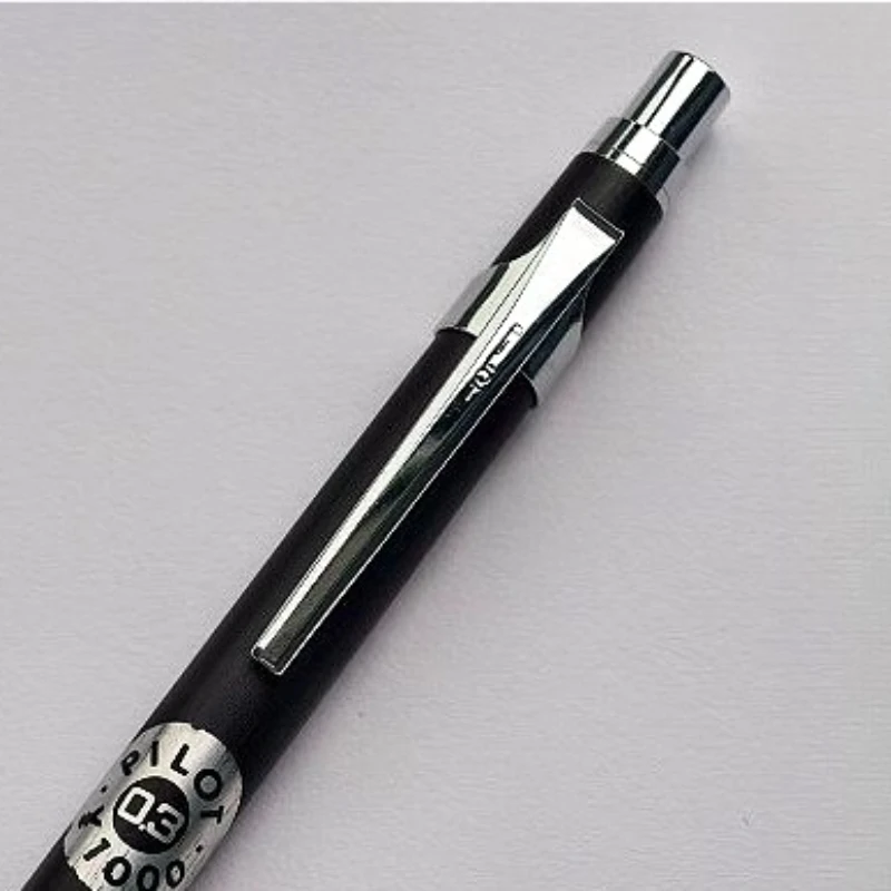 Pilot H1003 Automatic Pencil Retro Matte Black Metal Double Tapping Automatic Pencil 0.3mm Cute Mechanical Pencil Kawaii School