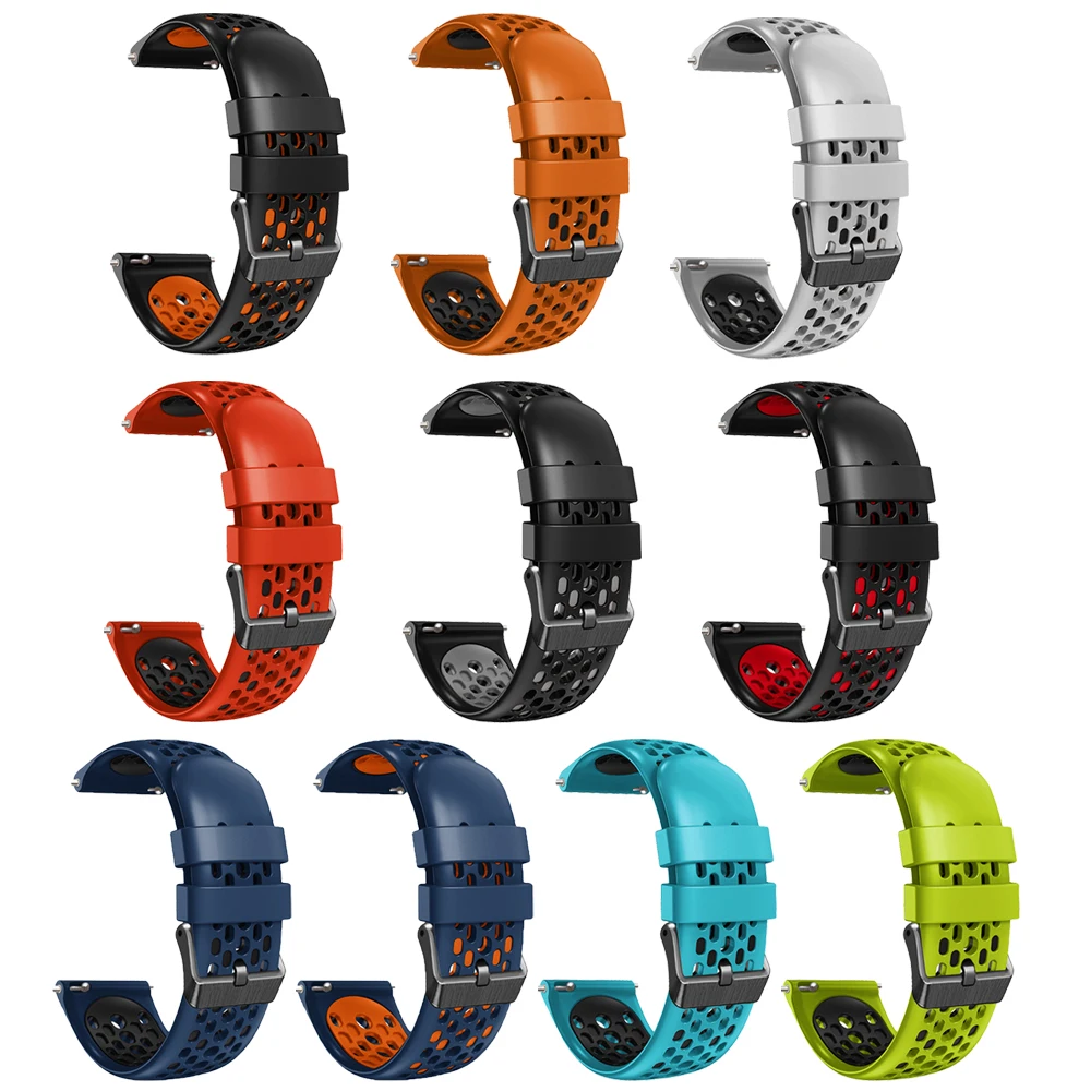 Two-Tone Silicone Strap For Xiaomi Watch S1 Pro S4 Sport Band Wristband For Mi Watch S3 S2 42 46MM S1 Active Bracelet Watchband