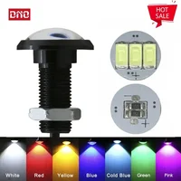 1 pieza luces led para vehiculos Eagle Eye Luz diurna brillante DRL motocicleta estacionamiento automático de una sola vuelta led 12v 24v carcasa de aleación accesorios para el coche 18 mm 23 mm blanco / rojo / azul