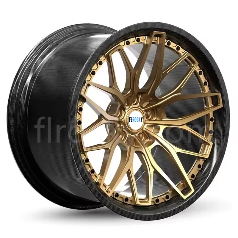 Flrocky Custom Carbon Fiber Carbon Fiber Wheel Full Carbon Barrel 5x120 5x114.3 5x130 for C8  18 19 20 21 Inch - Image 2