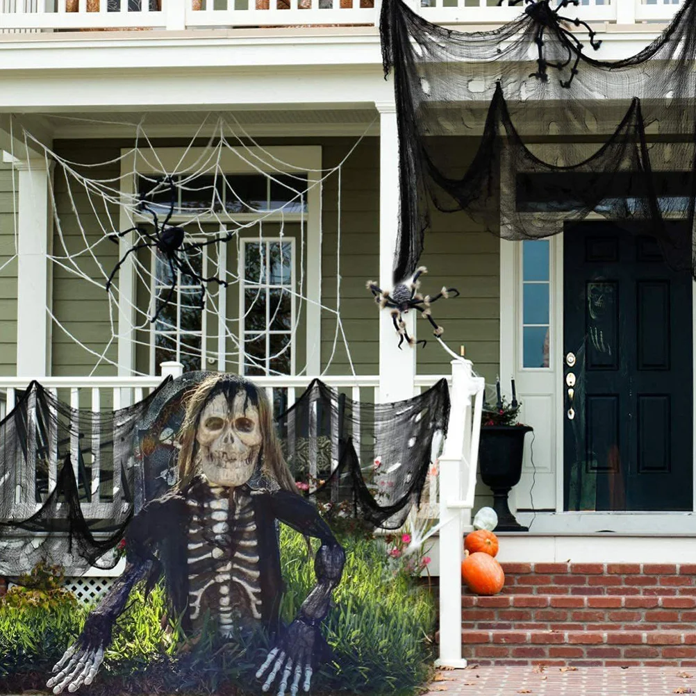 هالوين مخيف القماش صافي مخيف مخيف القماش خفيفة الوزن شنقا الديكور حزب مهرجان جو ديكور هالوين الدعامة #4