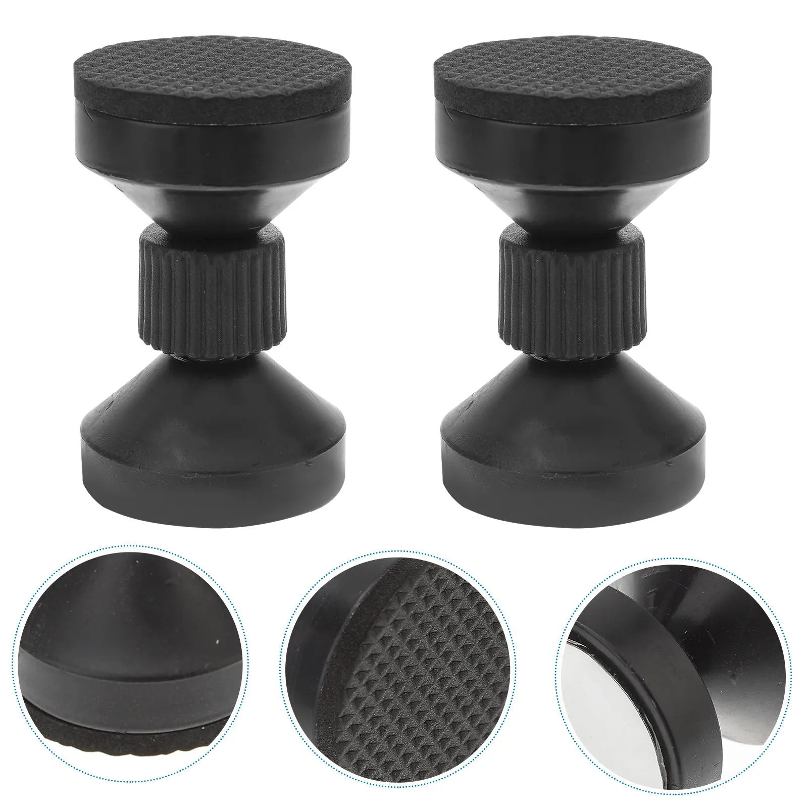 4Pcs Adjustable Bed Stopper 5.9-6.7cm Rotate Height Control Wall Stoppers for Bed Headboard Sofa Bookcase Cabinet Stabilizer