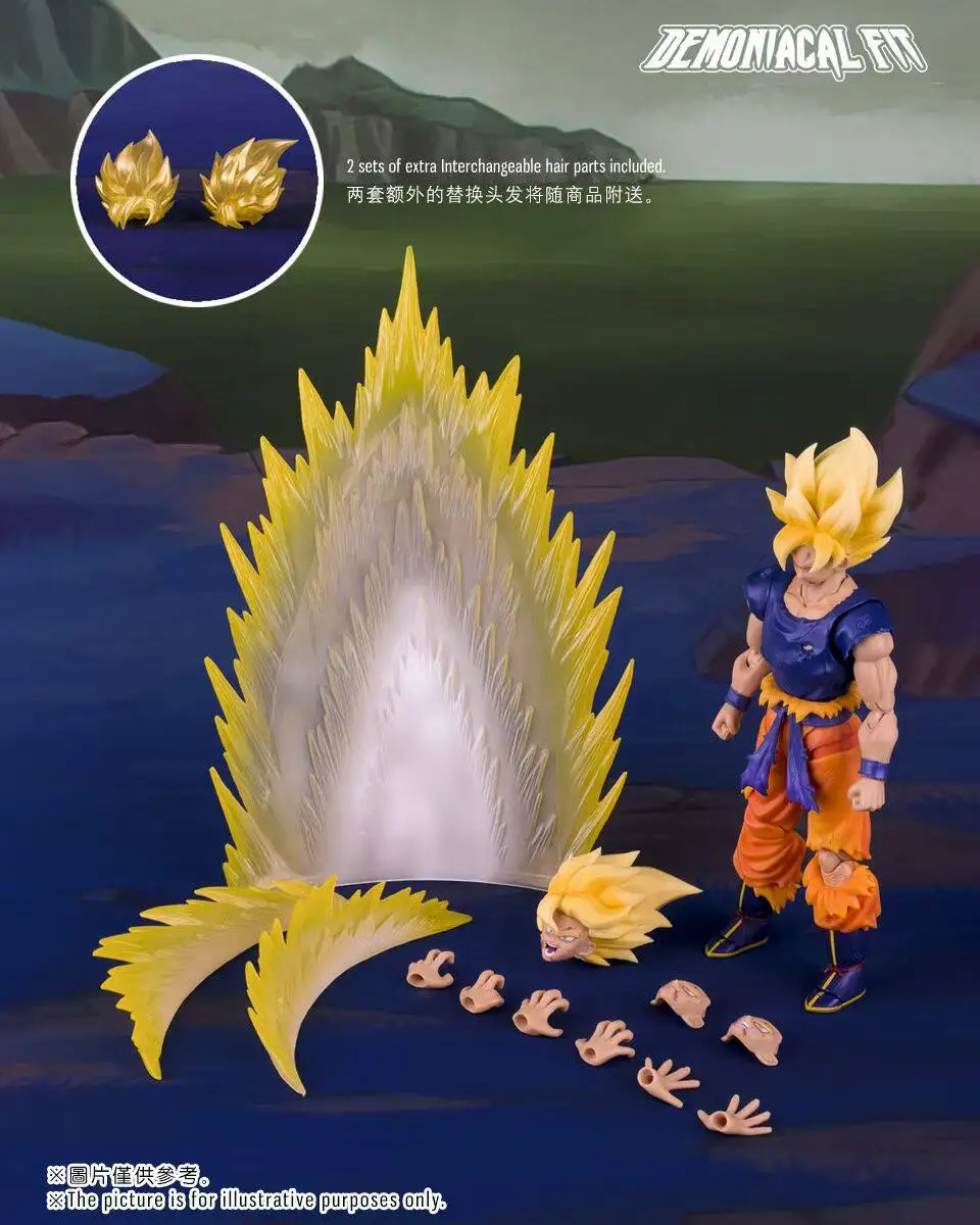 In Stock Demoniacal Fit Son Goku Broly Martialist Super Saiyan Blue Action Figure Dragon Ball Z 3.0 Figure Shf Ssj Anime Models - view 6