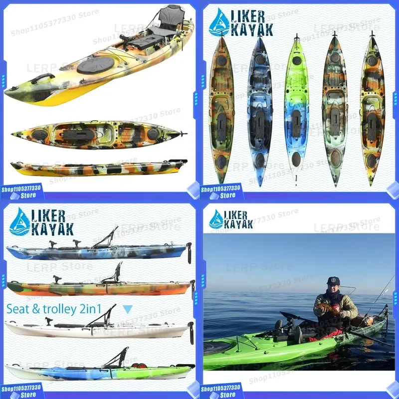 Kayak with Trolley Various Colors OEM/ODM 4. Stable Pedal Drive System Fishing Kayak Boat