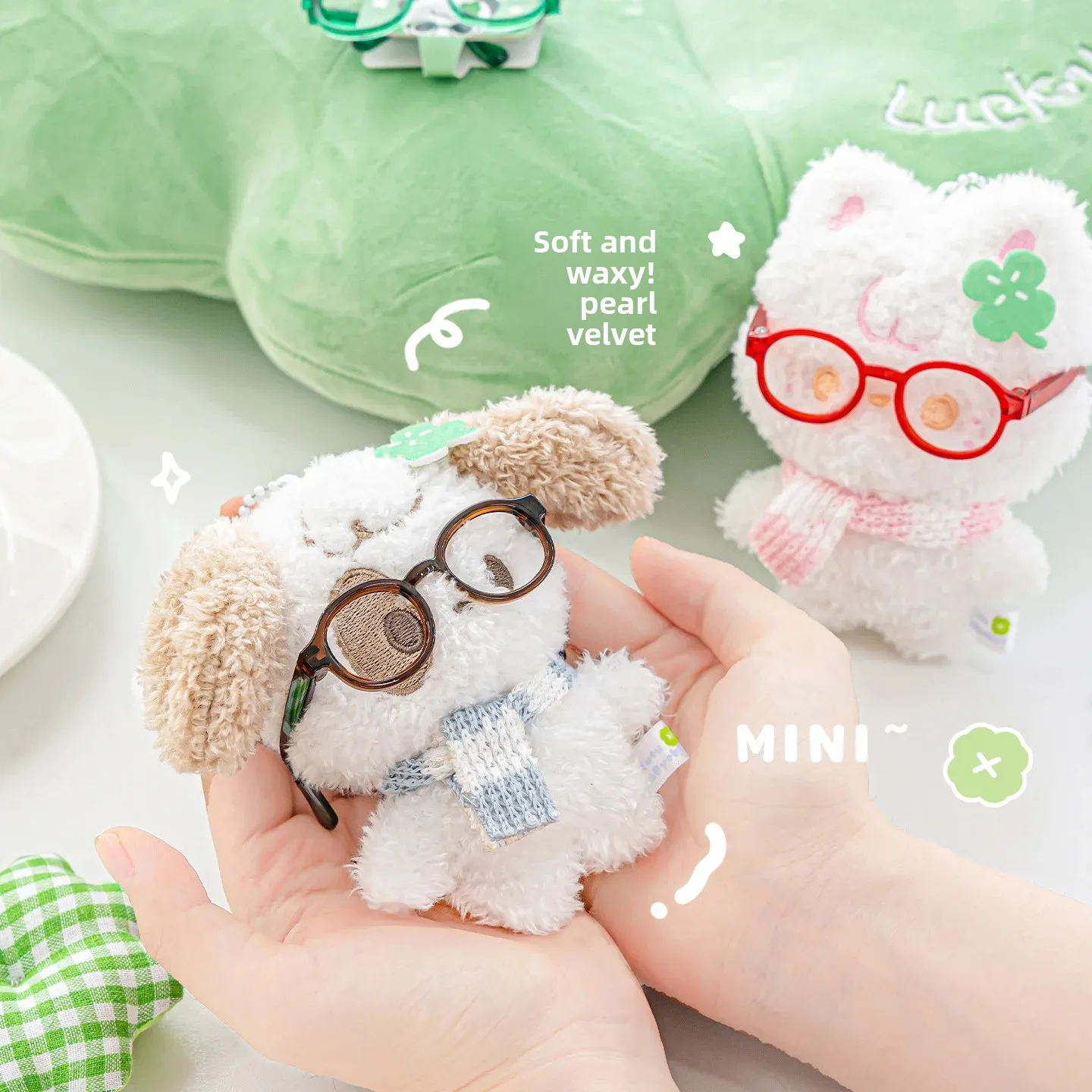 رائعتين روزي بوسي أفخم المفاتيح حقيبة الظهر قلادة لطيف نمط شرابة و Byebye البرسيم سلسلة مجوهرات اكسسوارات