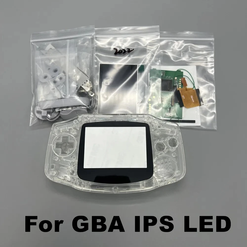 GBA IPS LCD Screen With No Cutting Shell, Easy To Install 3.0-Inch High Brightness LCD For Nintendo GAME BOY ADVANCE New Shell