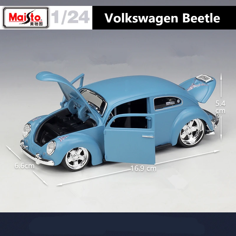 Maisto 1:24 Volkswagen Beetle Alloy Car Model Diecast Metal Toy Vehicles Classic Car Model Simulation Collection Children Gift