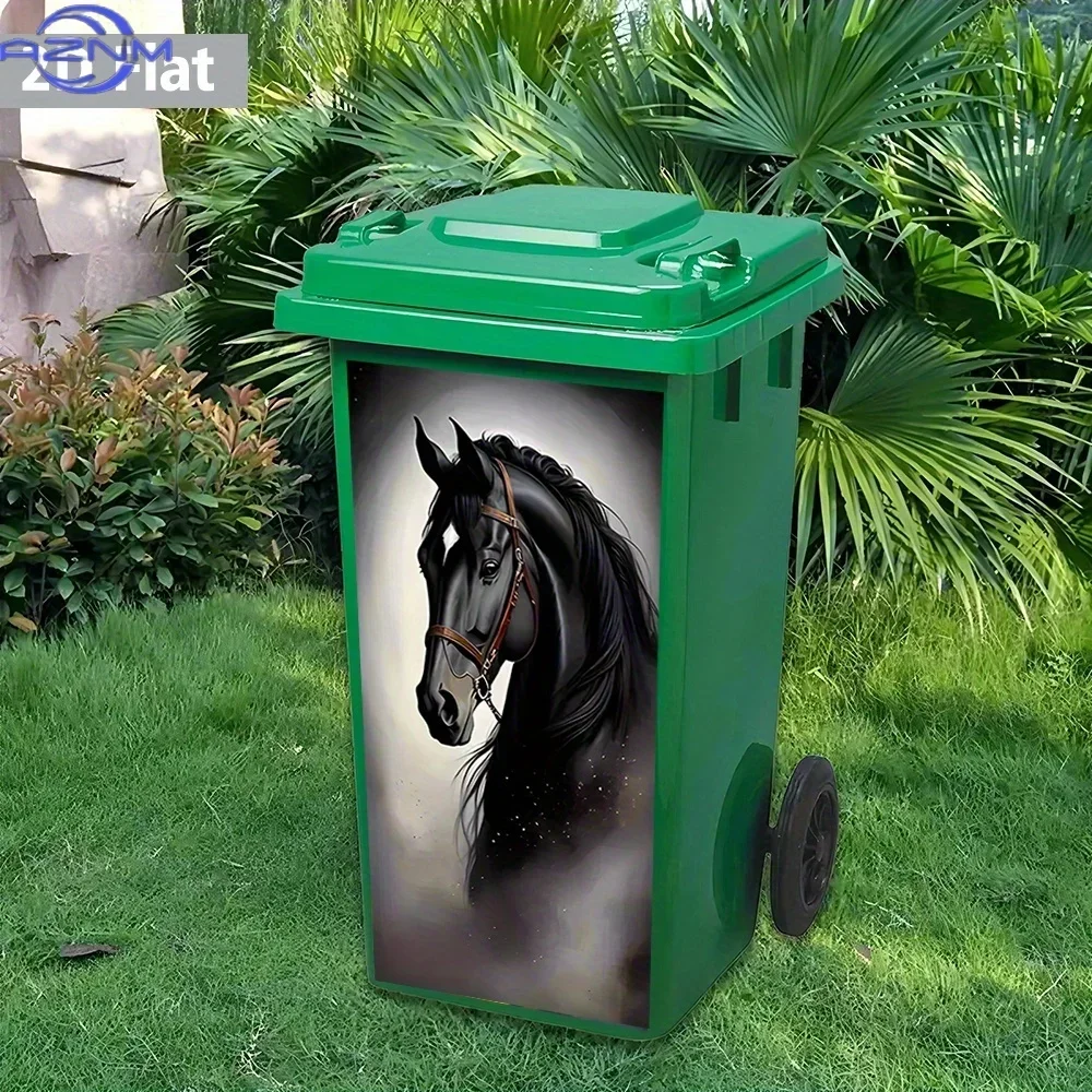Modern Home Ornament Sticker Universal Trash Can Decal for Household DIY Makeover