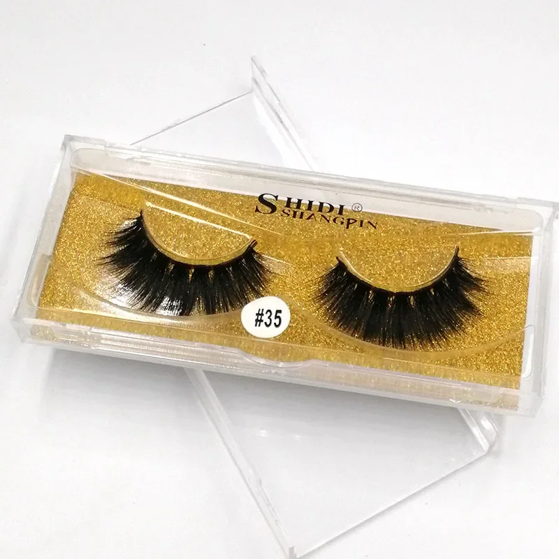 1 คู่ Luxury 3D Mink ขนตาปลอม DIY Eyelashes Extension-ดูธรรมชาติ,น้ําหนักเบาและสบาย