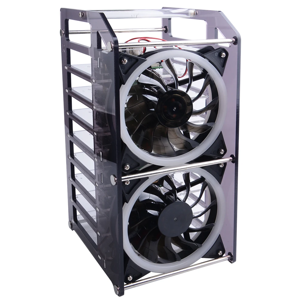 

Raspberry Pi 5 — 8-слойный кластерный акриловый футляр