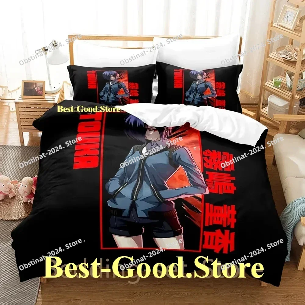 

2024 Tokyo Ghoul Touka Kirishima Bedding Set Printed With Pillowcase Bed Duvet Cover Soft Single Double Queen Super King Size