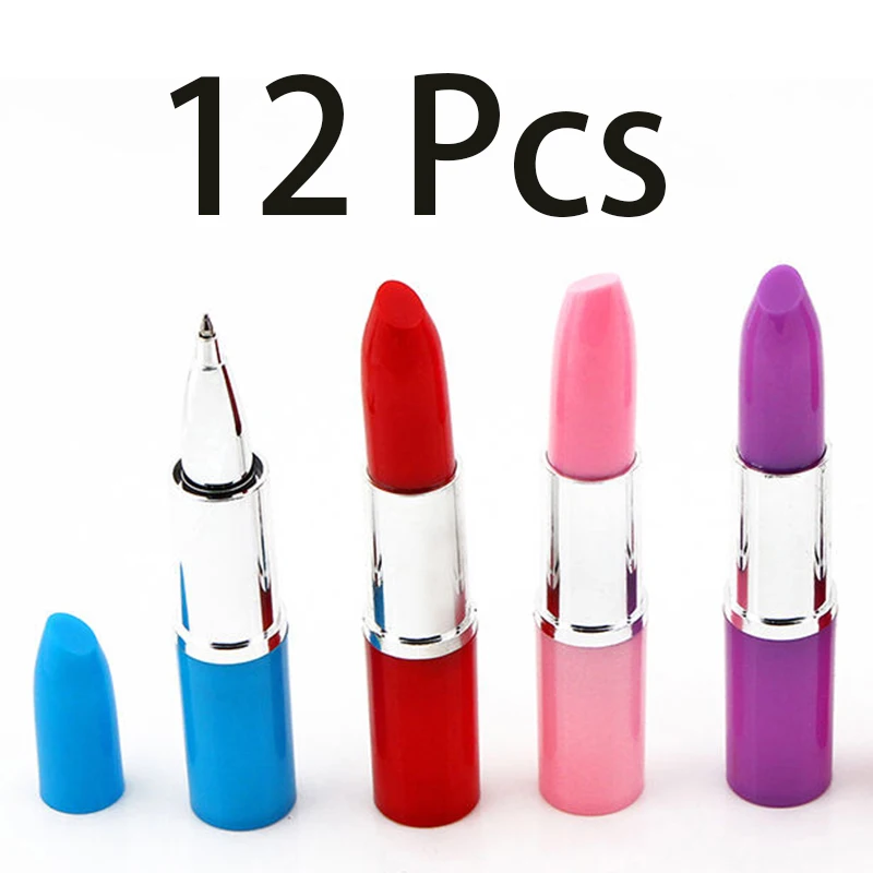 

12 Pcs Ballpoint Pen In The Shape Of Lipstick