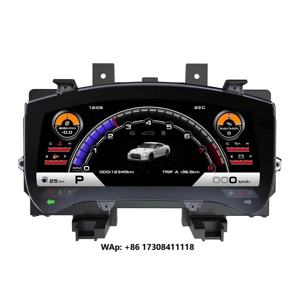 

WEIJUNPRO Car LCD Dashboard 12.3 Inch Digital Gauge Cluster Meter for GTR 2007-2016 Digital Dashboard