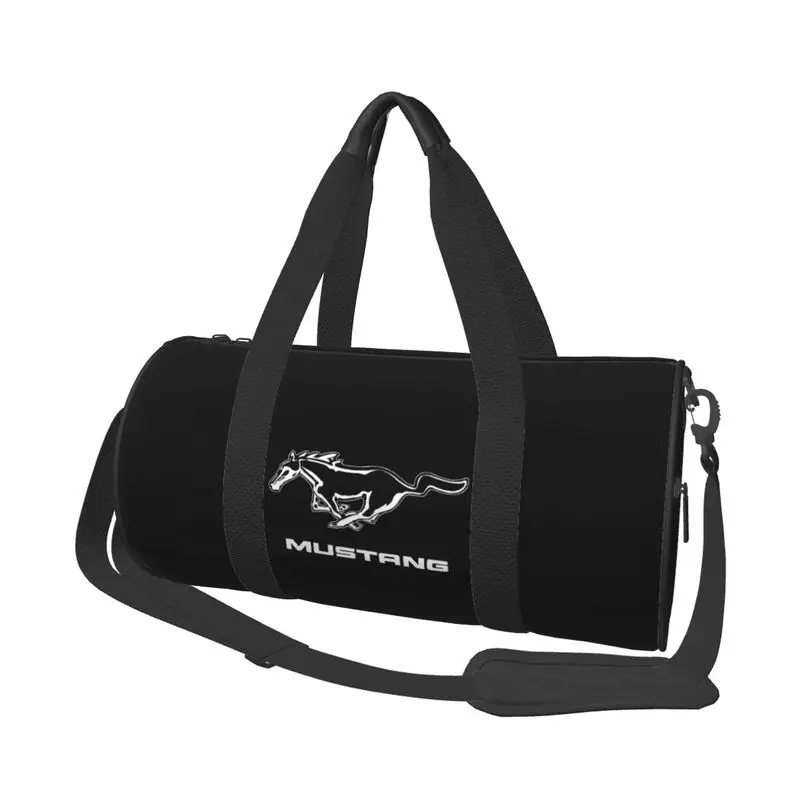 Custom Mustang Print Travel Duffel Bag Large Capacity Overnight Bags Waterproof Luggage Tote Bags Lightweight Sport Yoga Gym Bag
