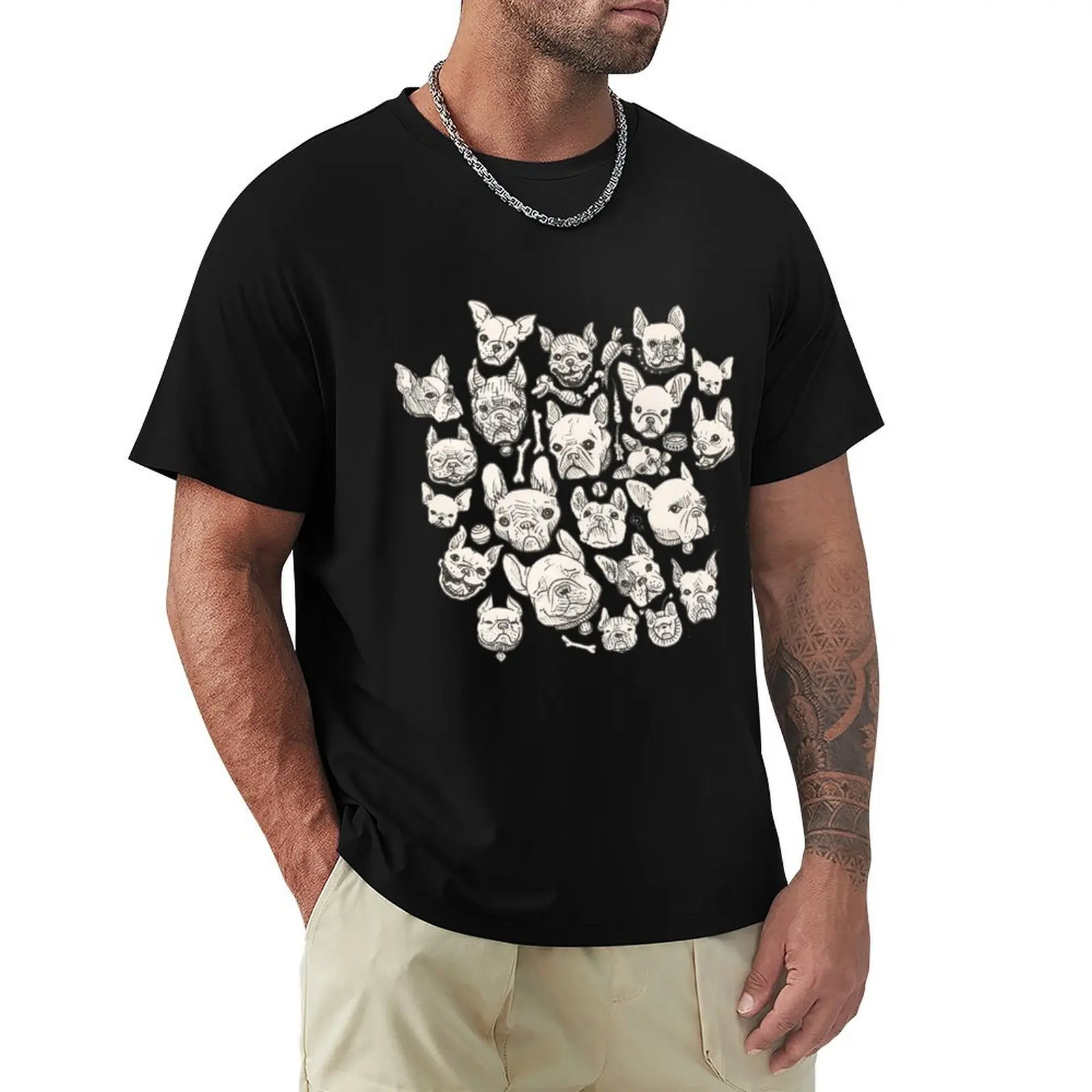 FRENCHIE FEVER T-Shirt Functional Casual Short Sleeve Tee