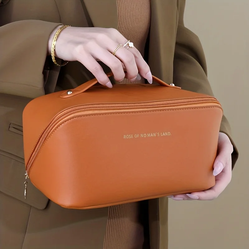 Custodia minimalista con cerniera per il trucco, borsa portaoggetti leggera, borsa da viaggio per il lavaggio degli articoli da toeletta