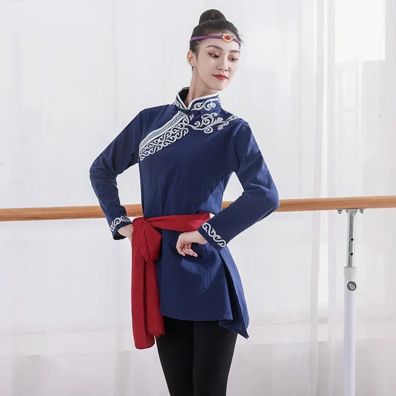 

Adult Dance Performance Costume Minority Festival Tibetan Outfit Hanfu Folk Dance Wear Tibetan Mongolian Traditional Clothes