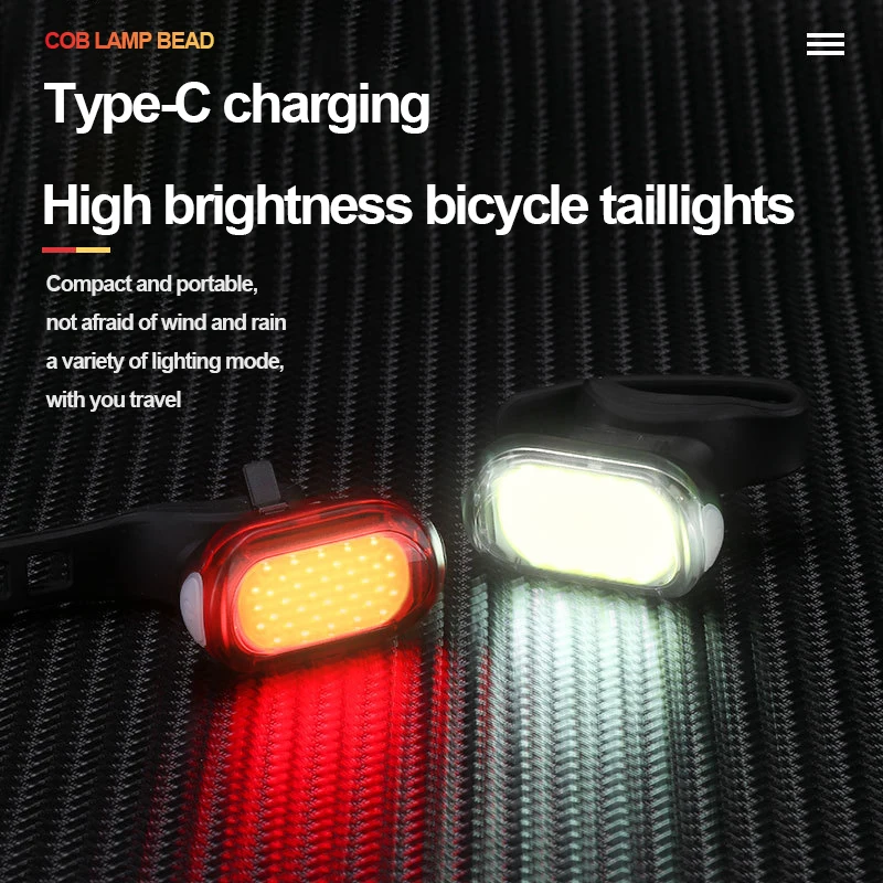 Bicycle lamp charging 4-speed mode, fast charging, waterproof, cycling lamp mountain bike taillight headlight set