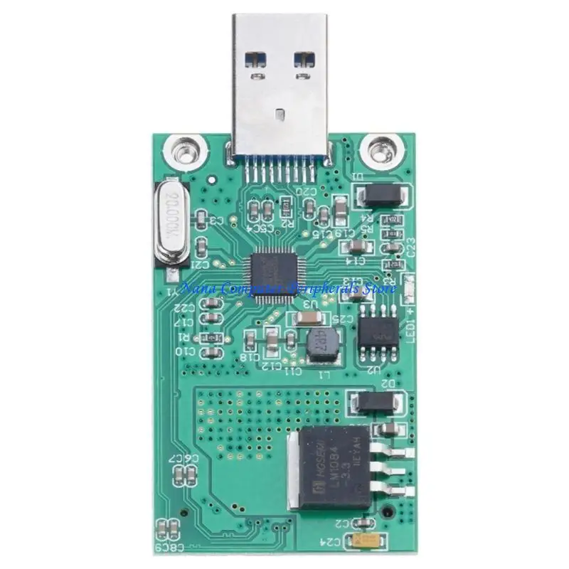 F68C Highly Speed mSATA Adapter Card USB3.0 to mSATA Adapter for External SSDs Use