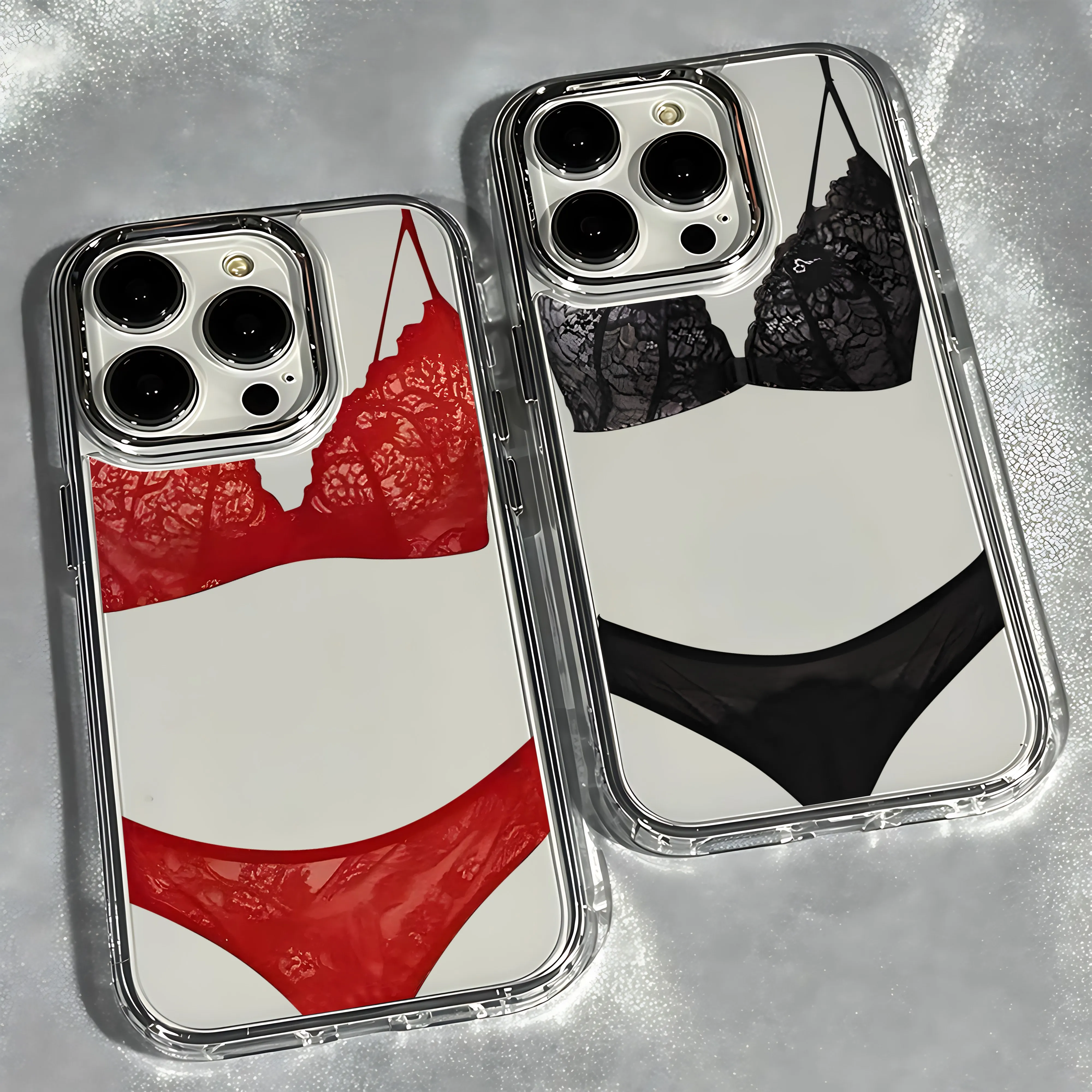 Creative Bra Design Phone Case for Samsung Galaxy S26 S25 S24 S23 S22 S21 S20 Note20 FE Ultra Edge Plus 4G 5G Clear