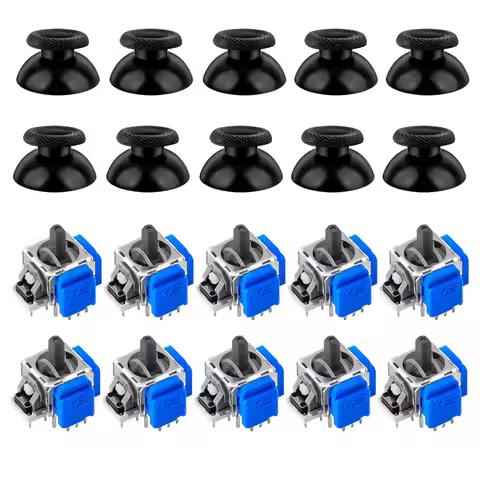 4/20Pcs 3D Analog Stick Replacement TMR Effect Joystick Thumb Stick for PS5 Xbox Series S/X Controller Upgrade Game Accessories