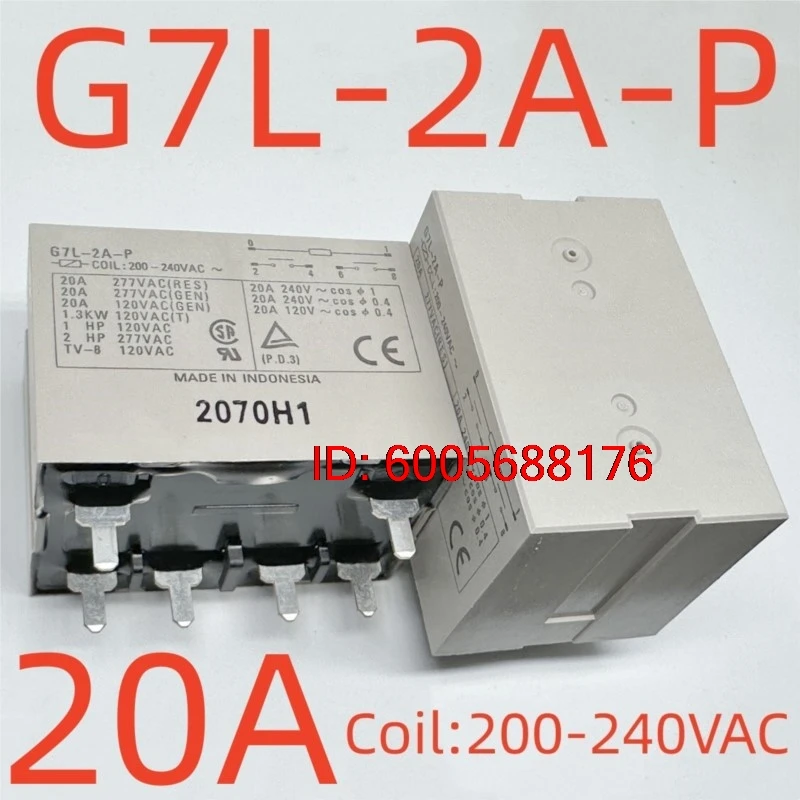 10PCS New G7L-2A-P 200-240VAC (G7LP2A-20A) Relay 6pins