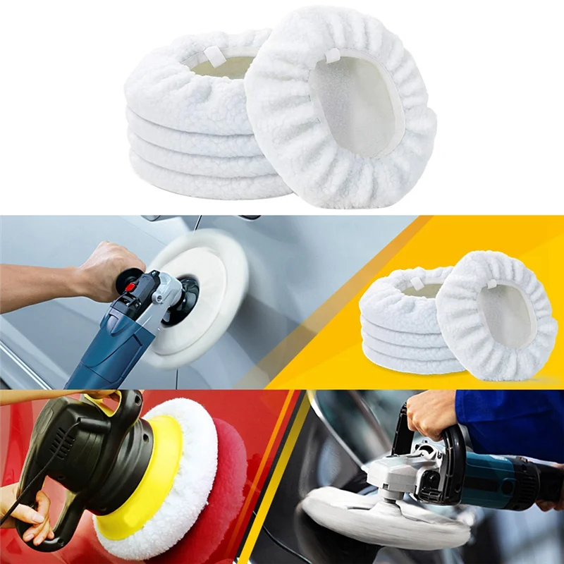 

ABRT-10 Pcs 10 INCH Bonnet Polisher Polish Pad Buffer Pad Buffing Pads Polishing Buffling Car Buffer Waxer