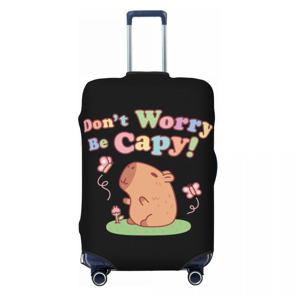 

Custom Cute Capybara And Butterflies Luggage Cover Protector Fashion Travel Suitcase Protective Cover for 18-32 Inch