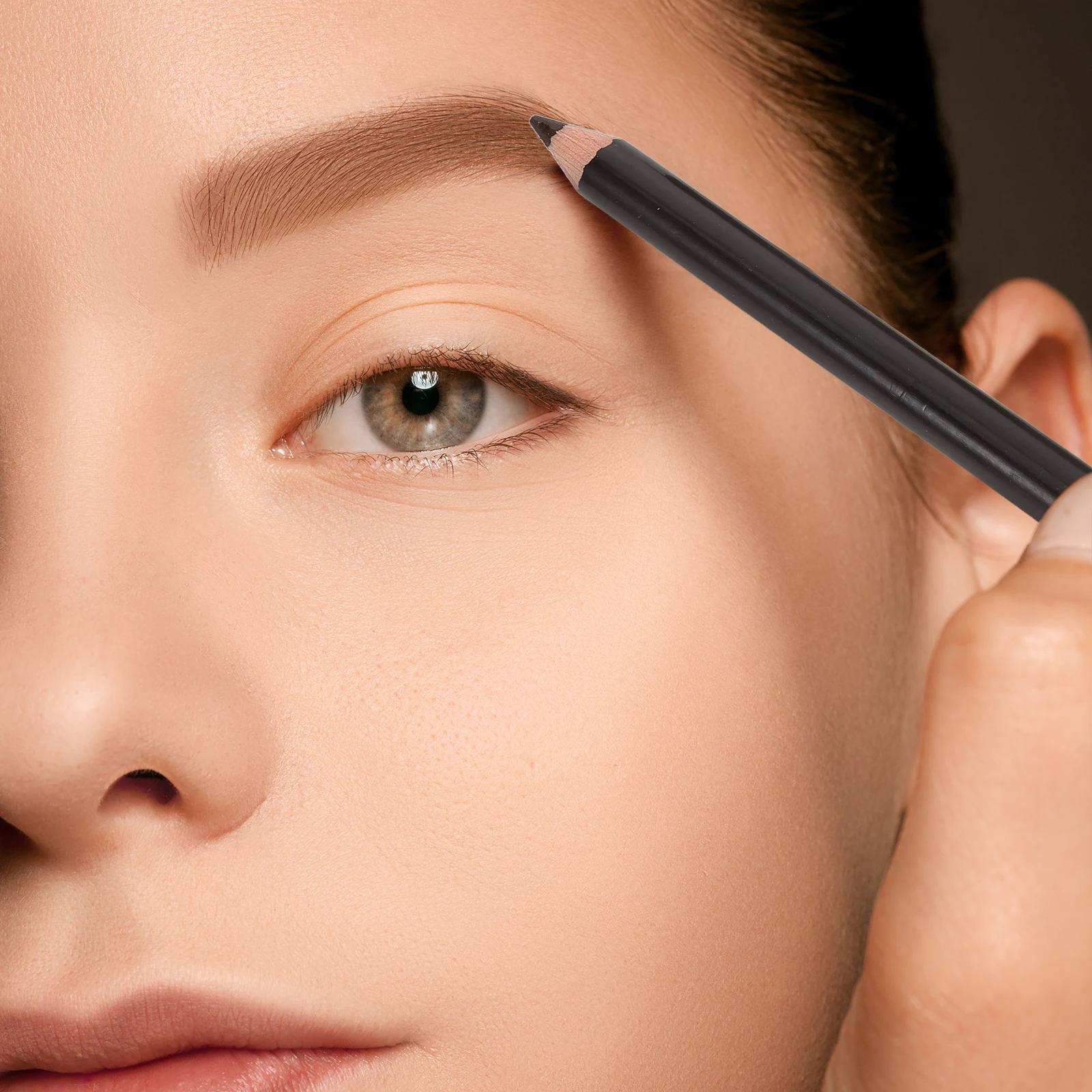 Crayon à sourcils marron doux, 4 pièces, imperméable, en bois, maquillage, façonnant les sourcils, ensemble de crayons, aspect naturel, résistant aux taches, remplissage des sourcils