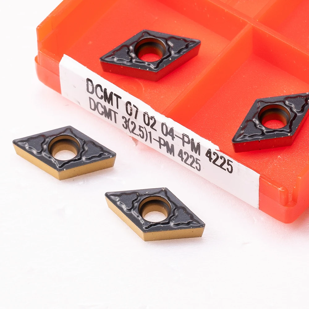 Imagem -05 - Inserções de Carboneto Cnc Fresagem Ferramentas de Torneamento para Aço Dcmt 070204 11t304 11t308 pm 4225 Dcmt070204 Pm4225 Dcmt11t304 Dcmt11t308