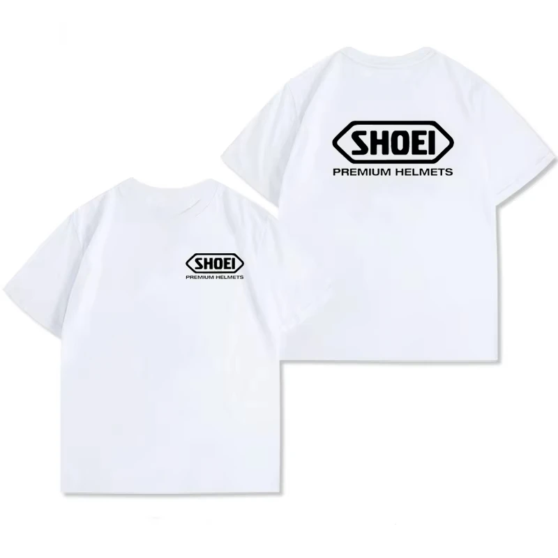 

Motorcycle Helmet Printed T-Shirt Men's Summer Comfort Loose Short Sleeve Cotton Crew Neck Top Fashion Trend Men's Clothing