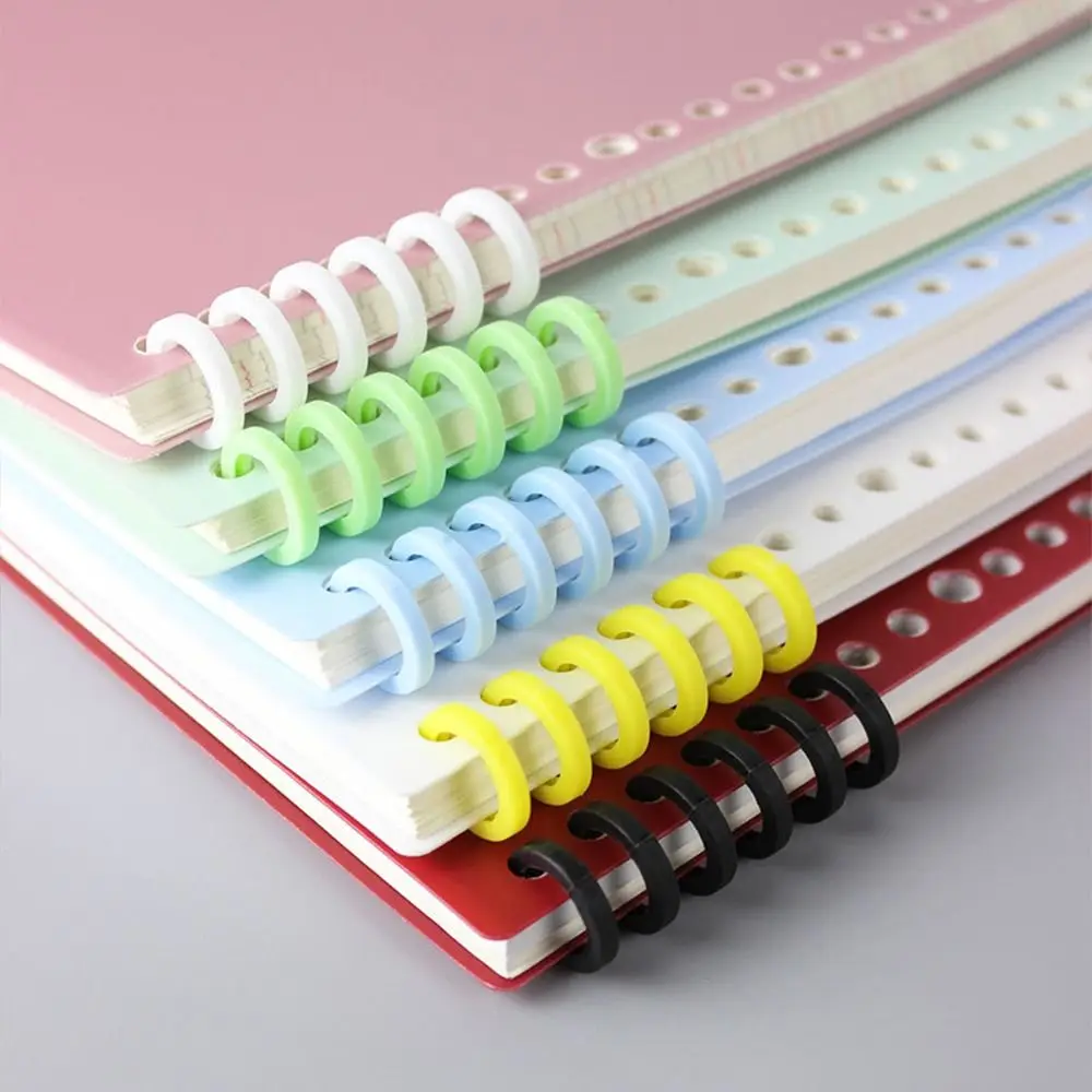 10PCS 6-Ring Binding Spines Combs 6 Holes Loose Leaf Binder Book Rings for Notebook Planners Diary Photo Album Expansion Ring