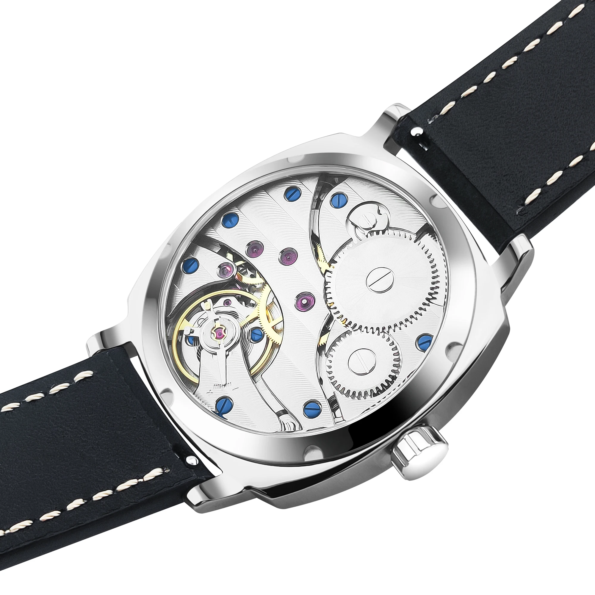 2025 Neue CORGEUT 42mm Klassische Quadratische Mechanische Uhr für Herren ST3600 Uhrwerk Saphirglas Sport Luxus Piloten-Armbanduhr reloj – Detail 7