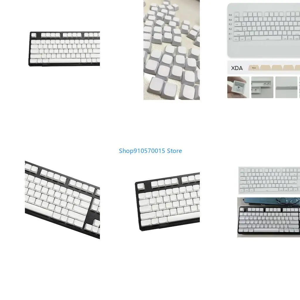 B95C 87Pcs PBT Blank Keycaps Mechanical Keyboards XDA Profile for MX Switches