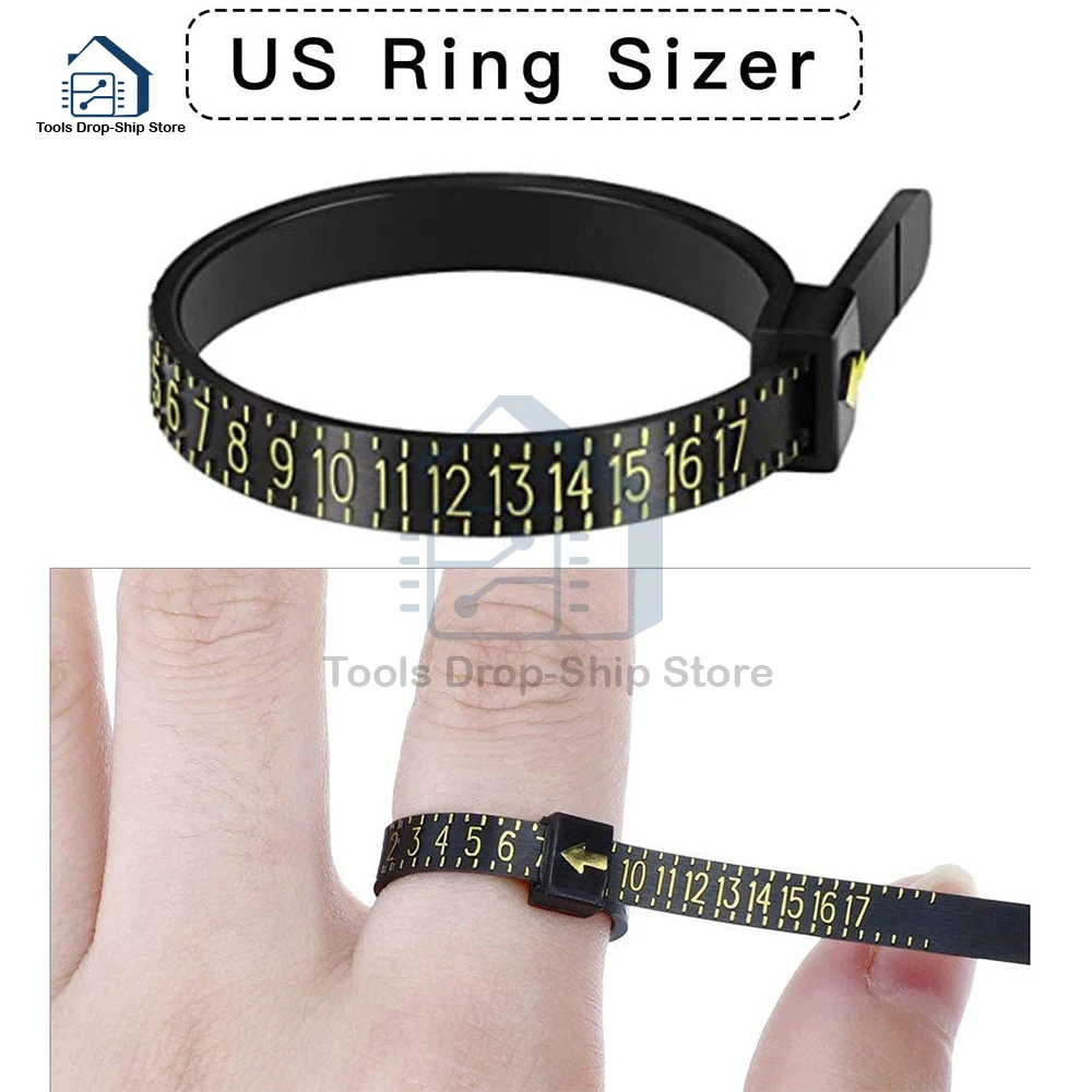 Ring Ruler Measurer Finger Coil Ring Sizing Tool UK Size US Size Measurements Ring Sizer Accessory Insert Guard Tightener Tools